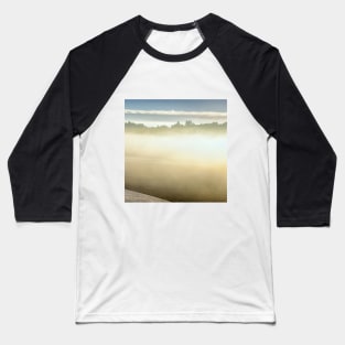 SCENERY 43 - Morning Fog Misty White Sky Horizon Baseball T-Shirt